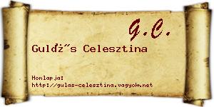 Gulás Celesztina névjegykártya